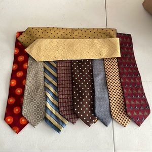 10 Tie Lot Mixed Brands